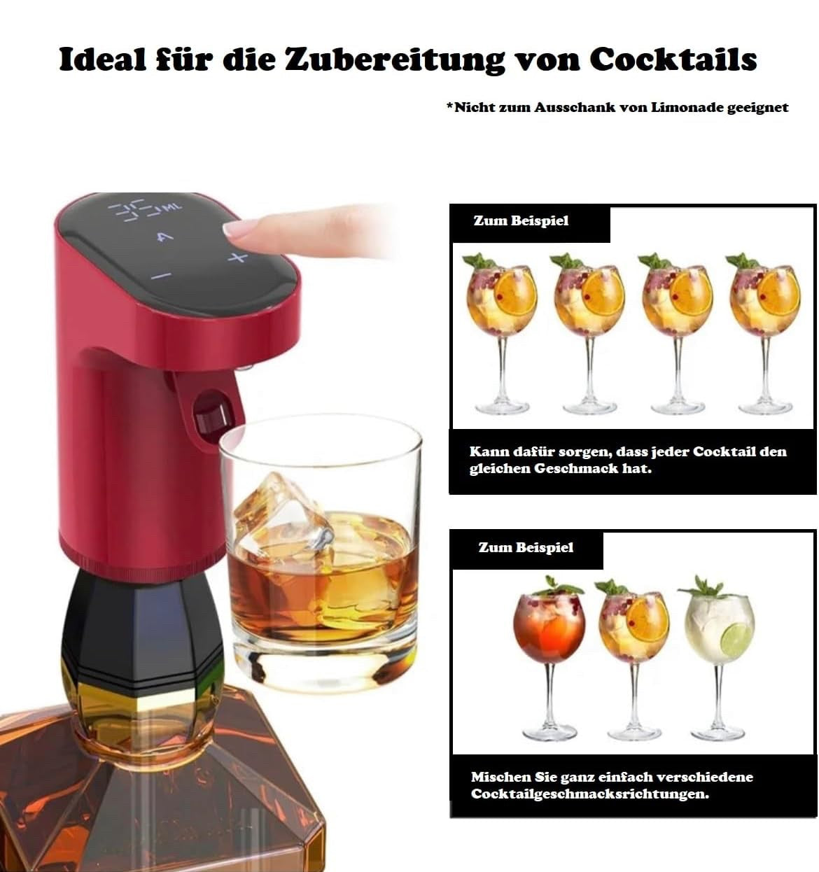 Redsack digitaler Wein- & Schnapsspender mit Mengenmodus