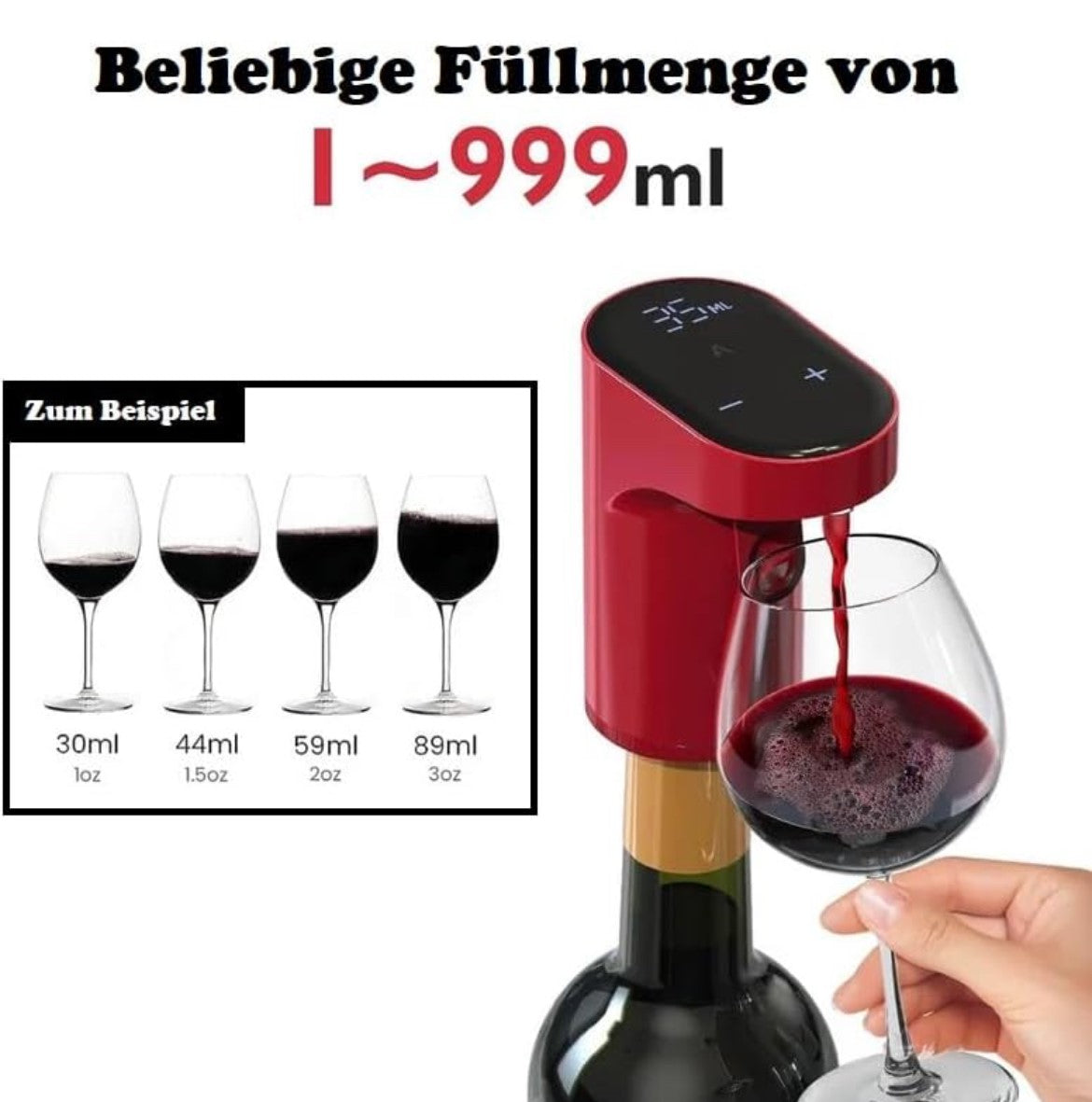 Redsack digitaler Wein- & Schnapsspender mit Mengenmodus